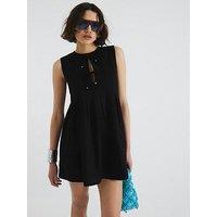 River Island Pleated Swing Mini Dress - Black