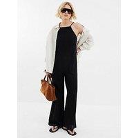 River Island Linen Jumpsuit - Black