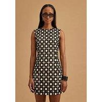 River Island Crochet Shift Dress - Black