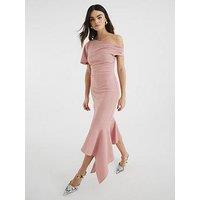 River Island Drape Asymmetric Dress - Pink