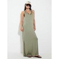 River Island Frill Detail Maxi Dress - Green
