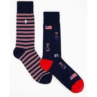 Polo Ralph Lauren 2 Pack Ameri Bear Crew Socks - Assorted