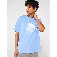 Ps Paul Smith Tonal Logo T-Shirt - Blue