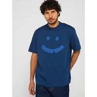 Ps Paul Smith Short Sleeve Happy Logo T-Shirt - Blue