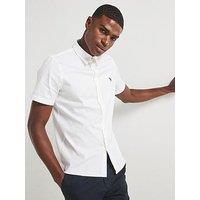 Ps Paul Smith Casual Fit Short Sleeve Zebra Logo Shirt - White