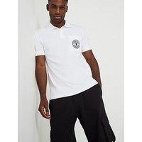 Versace Jeans Couture V Emblem Logo Polo Shirt - White