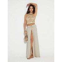 River Island Glitter Trim Beach Shirt - Cream