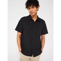 Ps Paul Smith Short Sleeve Utility Shirt - Black