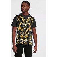 Versace Jeans Couture Barocco Print T-Shirt - Black