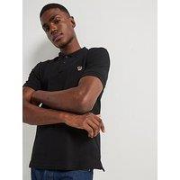 Ps Paul Smith Regular Fit Short Sleeve Zebra Logo Polo Shirt - Black