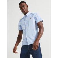 Ps Paul Smith Short Sleeve Casual Fit Zebra Logo Shirt - Blue