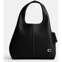 Coach Glovetanned Leather Twisted Tabby Shoulder Bag - Black