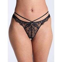 Boux Avenue Floretta Thong - Black
