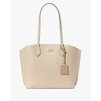 Kate Spade New York Suite Crossgrain Leather Large Open Tote Bag - Beige