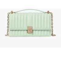 Kate Spade New York Deco Quilted Leather Mini Flap Chain Crossbody Bag - Light Green