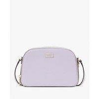 Kate Spade New York Serena Saffiano Leather Double Zip Dome Crossbody Bag - Light Purple