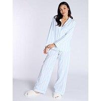 Boux Avenue Woven Cotton Stripe Ls Revere - Blue Mix