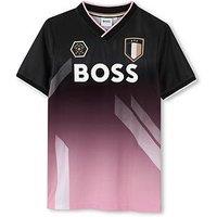 Boss Boys Football V-Neck Shirt - Black