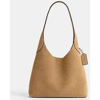 Coach Suede Brooklyn Shoulder Bag 28 - Light Brown