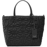 Kate Spade New York Go Tote Bag Quilted Fabric Small Tote Bag - Black