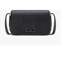 Kate Spade New York Liv Pebbled Leather Small Flap Crossbody Bag - Black