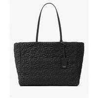 Kate Spade New York Go Tote Bag Quilted Fabric Large Tote Bag - Black