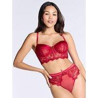 Boux Avenue Passion High Waist Thong - Dark Red