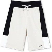 Boss Boys Colour Block Jog Shorts - Beige