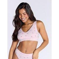 Boux Avenue Floral Emb Pointelle Bralette - Pink Mix