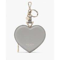 Kate Spade New York Liv Smooth Leather Heart Coin Purse - Light Grey