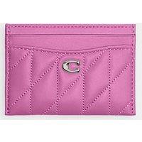 Coach Quilted Pillow Leather Essential Card Case - Pink