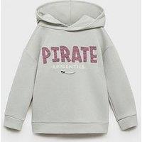 Mango Younger Boys Pirate Hoody - Light Grey