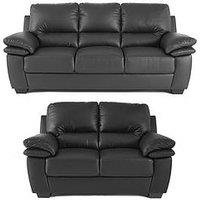 Leona 3 + 2 Faux Leather Sofa Set (Buy & Save!) - Fsc Certified