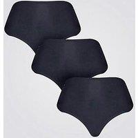 Boux Avenue Bonded 3 Pack High Waist Briefs - Black