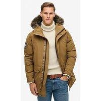 Superdry Everest Faux Fur Parka Jacket - Brown