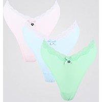 Boux Avenue Elena High Leg 3 Pack Thongs - Multicoloured - Multi