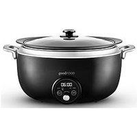 Good Food By Tower Gf16011 6.5L Digital Slow Cooker With Tempered Glass Lid - Black