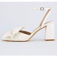 Raid Be Mine Wide Fit Sierra Heeled Shoes - Ivory Satin