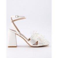 Raid Be Mine Issa Heeled Sandals - Ivory Satin