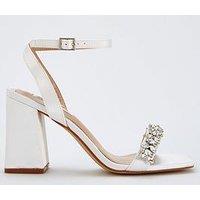 Raid Be Mine Wide Fit Neha Heeled Sandals - Ivory Satin