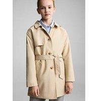 Mango Girls Hooded Trench Coat - Brown