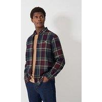 Crew Clothing Long Sleeve Checked Cotton Shirt- Red