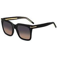 Boss Clear Acetate Frame Sunglasses - Black