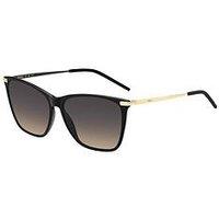 Boss Thin Metal Frame Sunglasses - Black