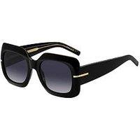 Boss Oversized Acetate Frame Sunglasses - Black