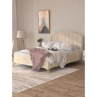 Gfw Pettine End Lift Up Ottoman Storage Bed With Sleepycastle Mattress Options (Buy & Save!) - Cream - Bedframe + Standard Mattress