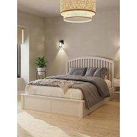 Gfw Madrid Wooden End Lift Up Ottoman Storage Bed With Sleepycastle Mattress Options (Buy & Save!) - White - Bedframe + Standard Mattress