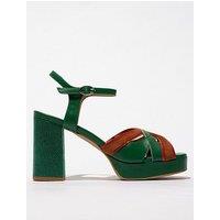 Fly London Ezui Platform Heeled Sandal - Green