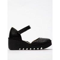 Fly London Biso Round Toe Wedge Shoe - Blue