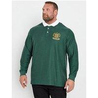 Badrhino Long Sleeve Rugby Polo Shirt - Green